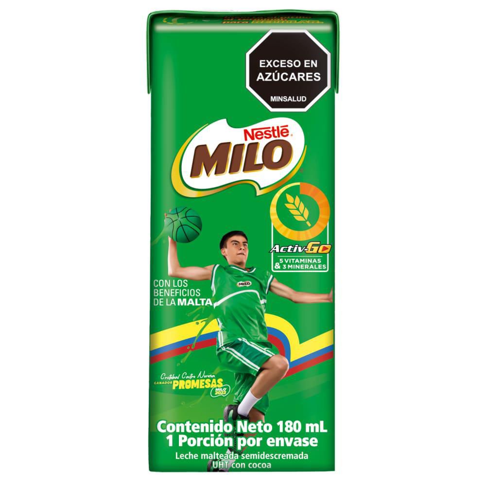Leche malteada MILO en cajita (180  ml) img #2