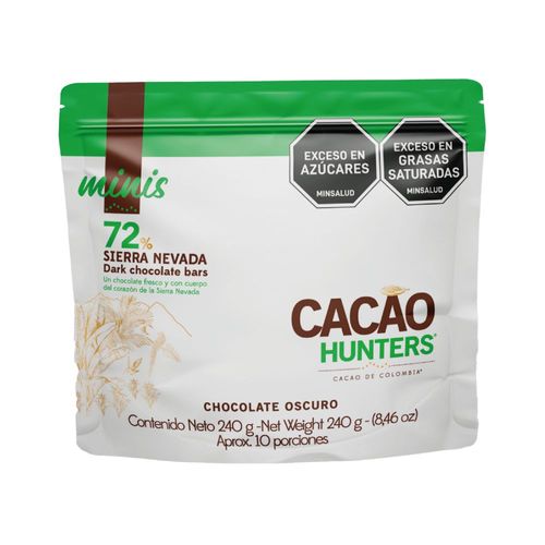 Chocolates CACAO HUNTERS oscuro, sierra nevada (240  gr)