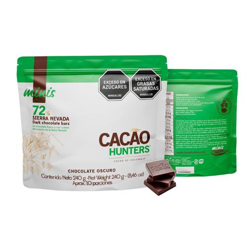 Chocolates CACAO HUNTERS oscuro, sierra nevada (240  gr)