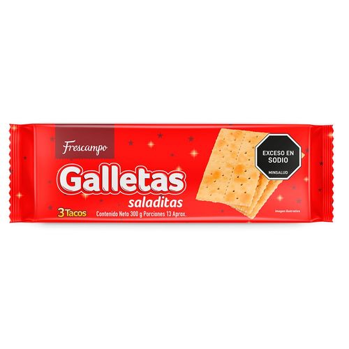 Galletas FRESCAMPO saladitas 3 tacos (300  gr)