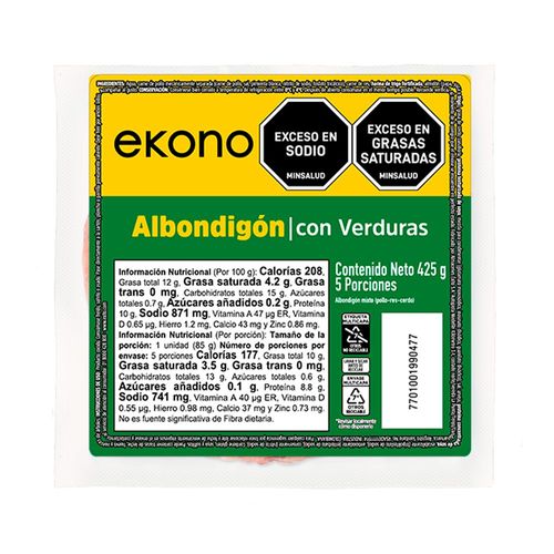 Albondigón EKONO con verduras (425  gr)