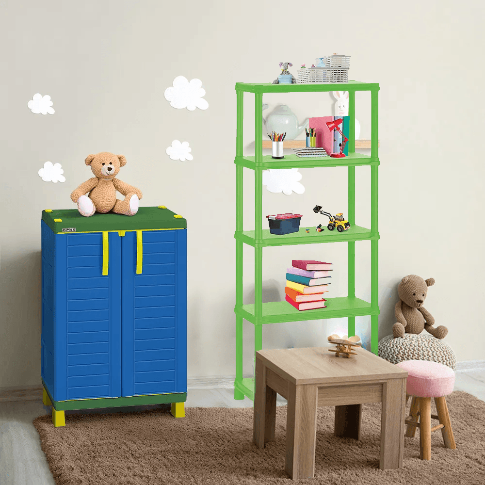 Combo Infantil (Armario + Estante Infantil de 5 Niveles 12") img #1