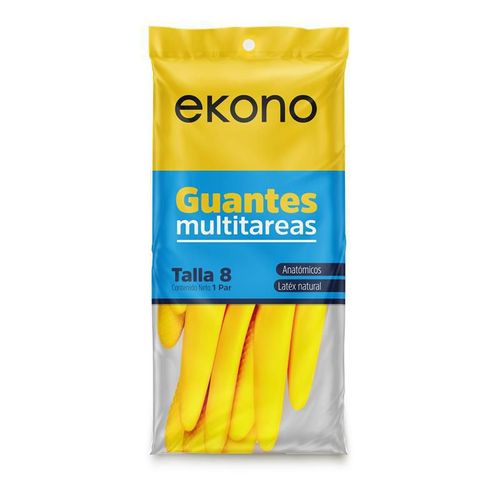 Guantes EKONO amarillos talla 8 (1  und)