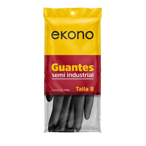Guantes EKONO semi industriales talla 8 (1  und)