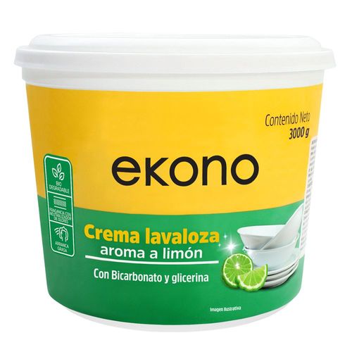 Lavaloza EKONO en crema bicarbonato y glicerina (3000  gr)