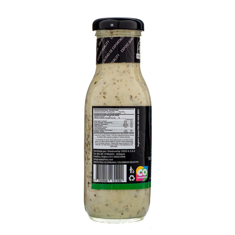Salsa para aderezar PISCÚ albahaca (200  gr) img #2