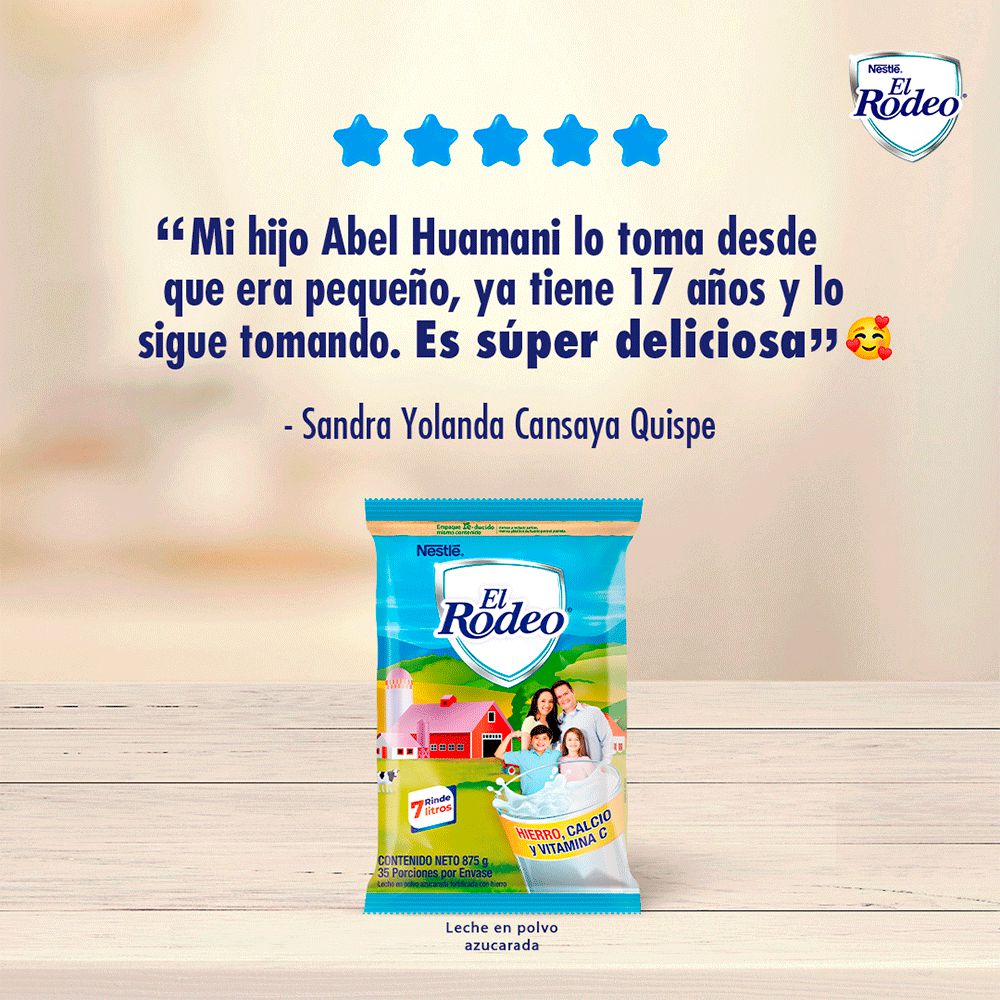 Leche EL RODEO en polvo azucarada (375  gr) img #6