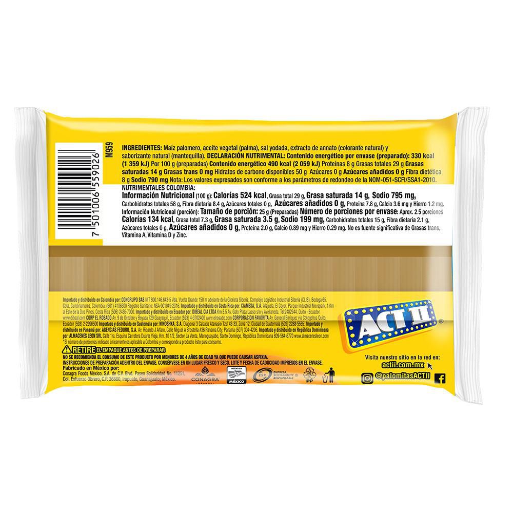 Palomitas Extra Mantequilla ACT II 80  gr img #2