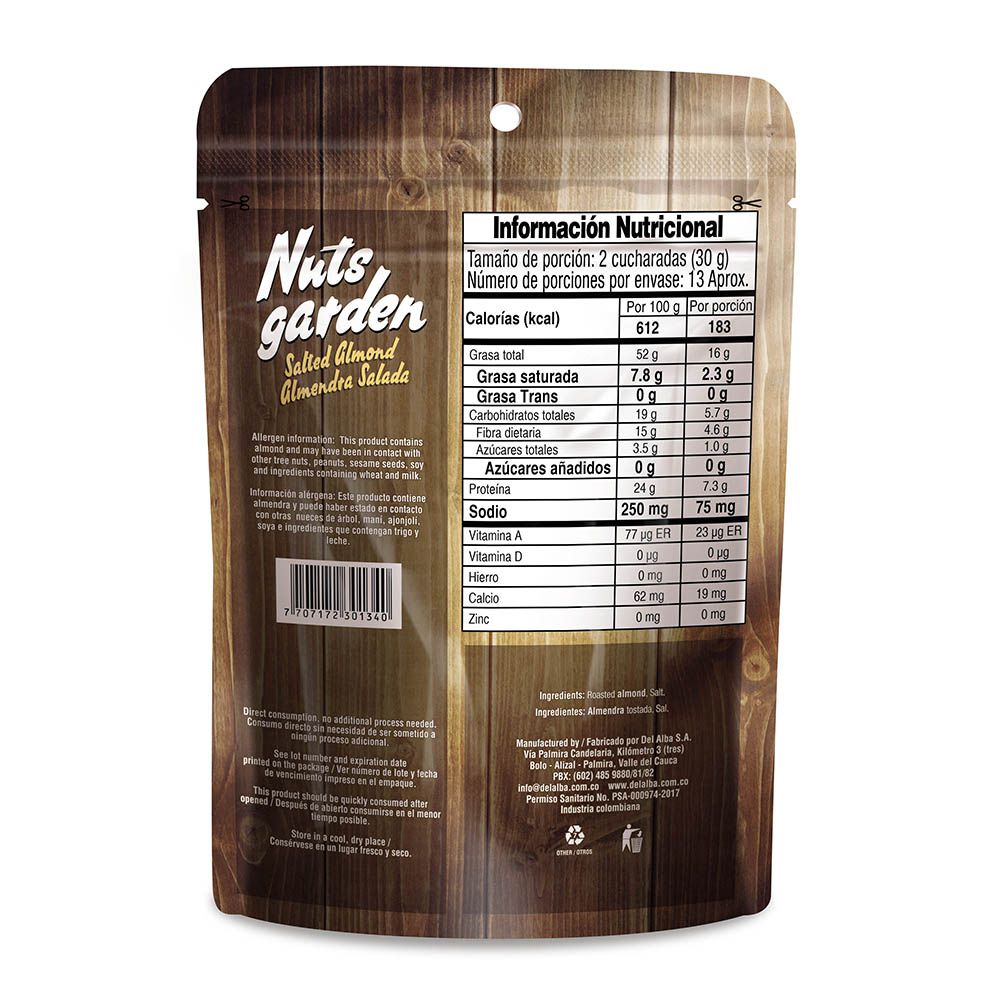 Almendras NUTS GARDEN saladas (400  gr) img #2
