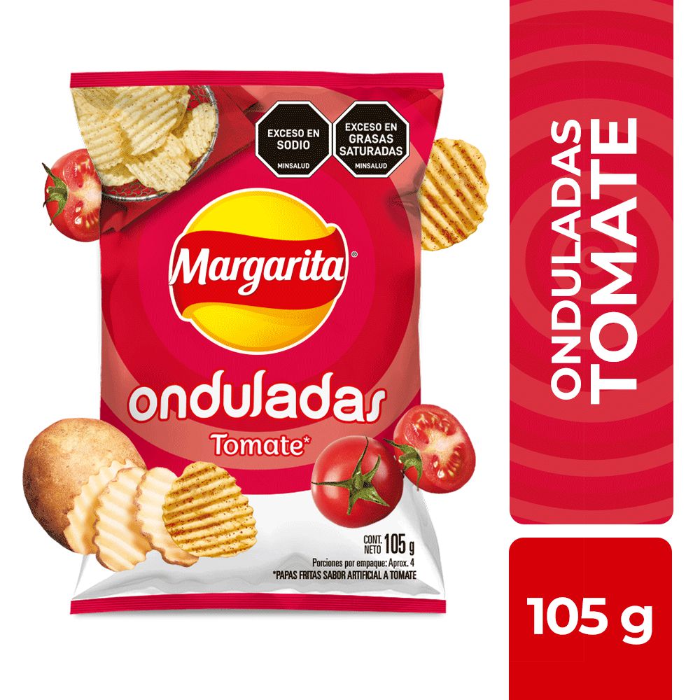 Papas MARGARITA onduladas tomate (105  gr) img #1