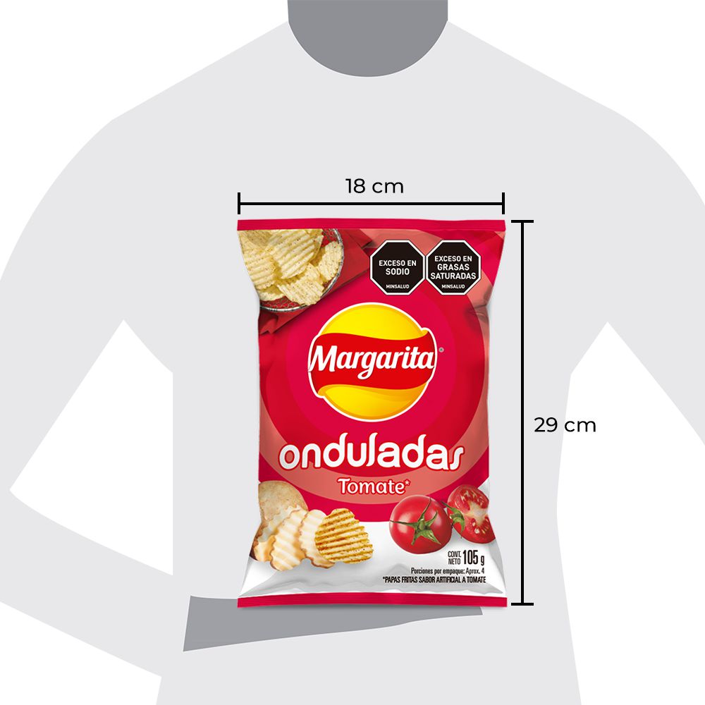 Papas MARGARITA onduladas tomate (105  gr) img #2