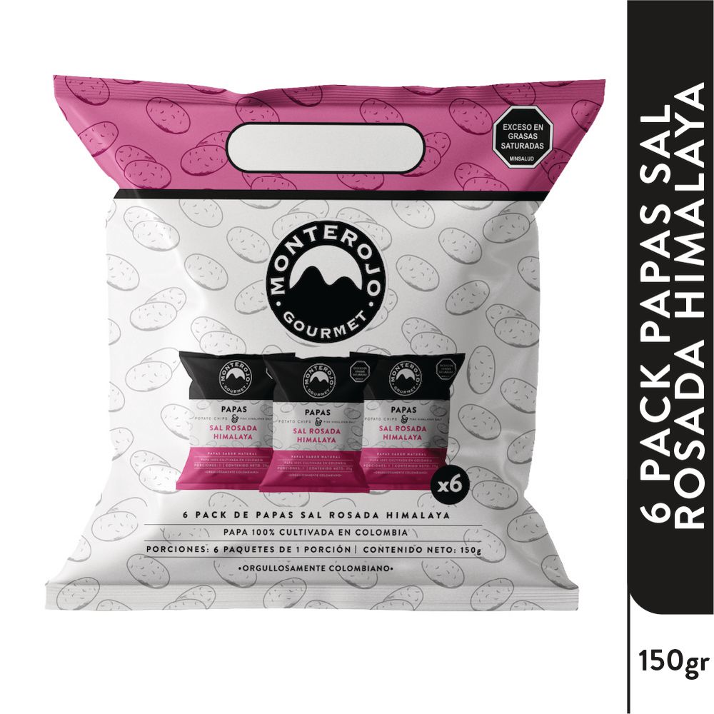 Papas MONTE ROJO sal rosada (150  gr) img #1