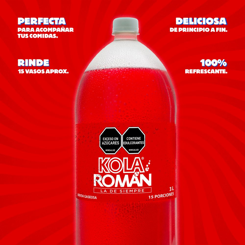 Gaseosa KOLA ROMAN original (3000  ml) img #3
