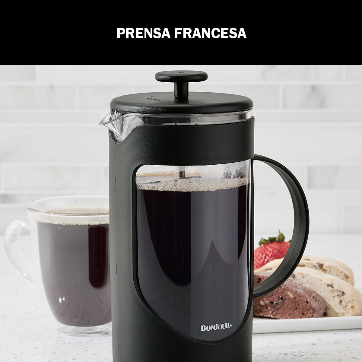 Prensa Francesa 40 onzas/ 9 tazas/ 1.1L, en plástico Tritan™ con filtro Lock and Toss. BonJour. img #3