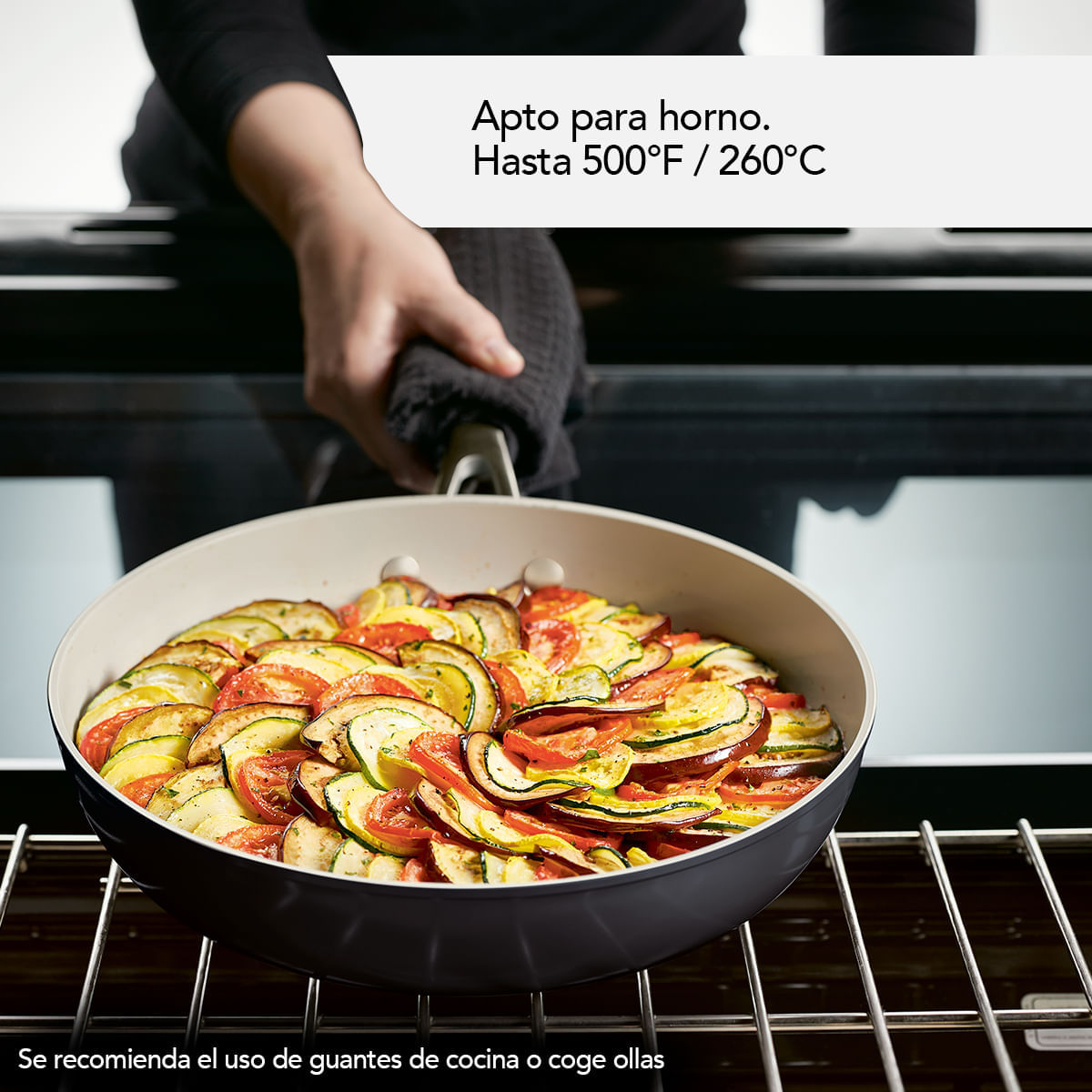 Sartén anodizado duro, antiadherente cerámico, mango en acero inox, KitchenAid. img #9