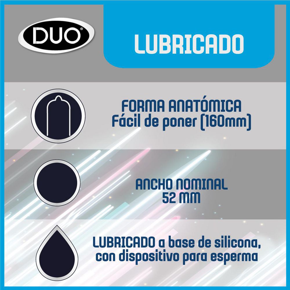Condones DUO lubricado (6  und) img #4