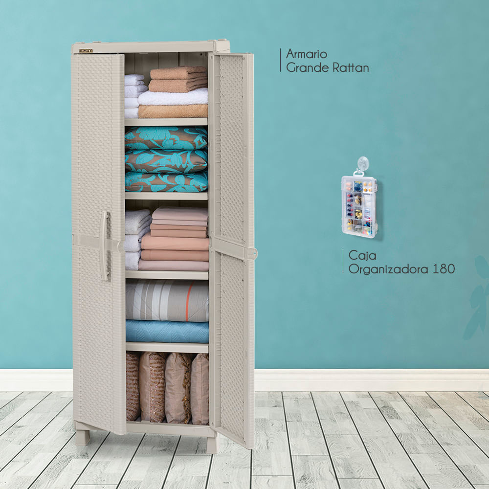 Armario Grande Apariencia Rattan + Caja Organizadora 180mm img #1