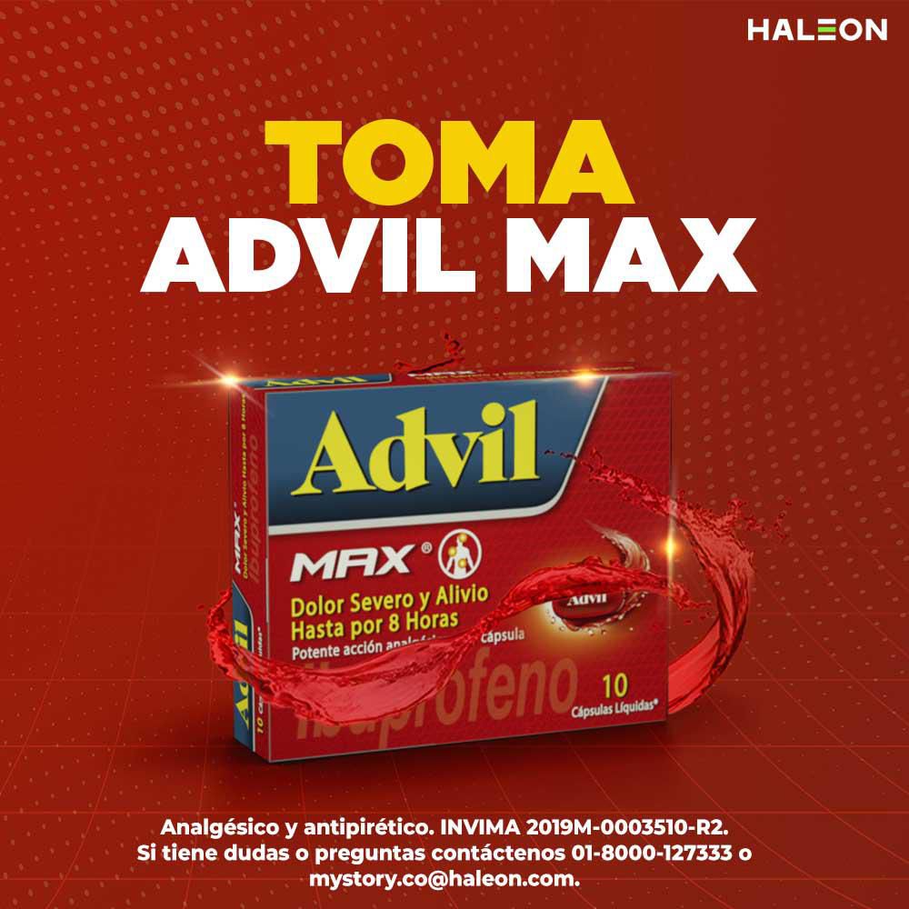 Cápsulas ADVIL max ibuprofeno dolores fuertes (16  und) img #5