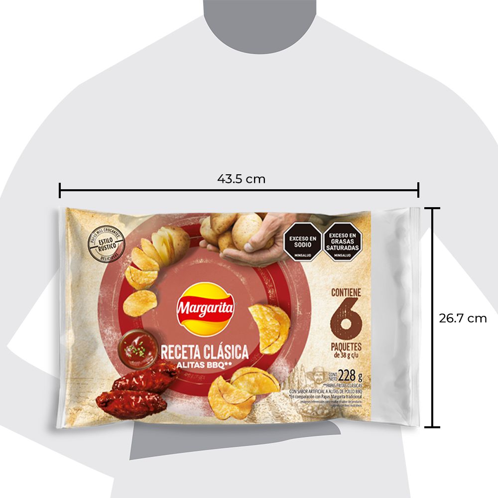 Papas MARGARITA receta clásica alitas BBQ (228  gr) img #2