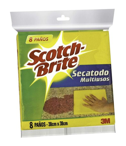 Paños SCOTCH BRITE secatodo multiusos (8  und)