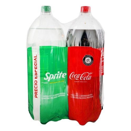 Gaseosa COCA COLA original + Sprite x2und (6000  ml)