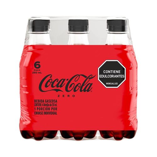 Gaseosa Coca Cola ZERO botella x6und (1500  ml)