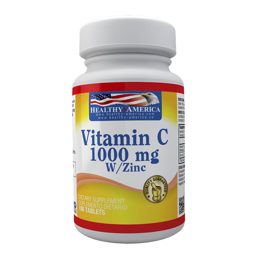 Vitamina C HEALTHY SPORTS 1000mcg con zinc (100  und) img #1