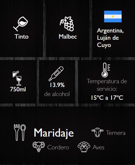 Vino tinto ALTAS CUMBRES malbec Malbec (750  ml) img #2