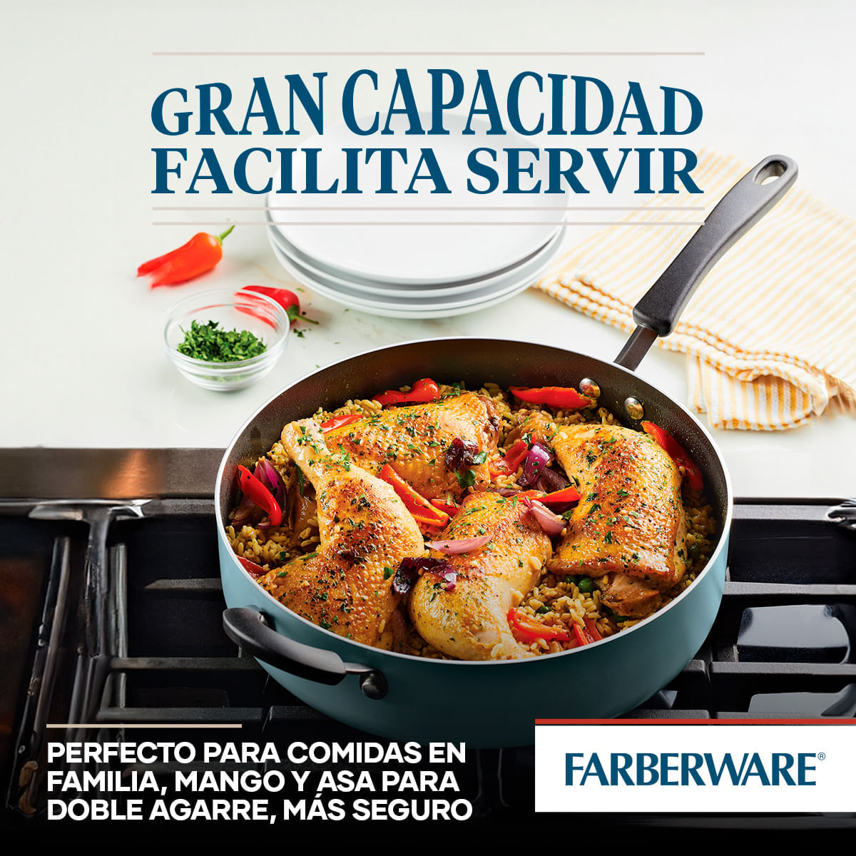 Sartén Jumbo 30cm, antiad. DiamondMax® Cookstart Farberware. img #6