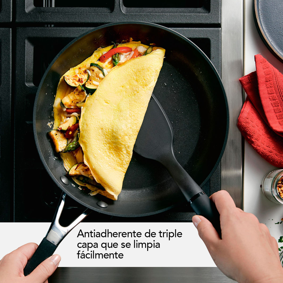 Sartén anodizado duro antiadherente, Negro Onyx KitchenAid. img #8