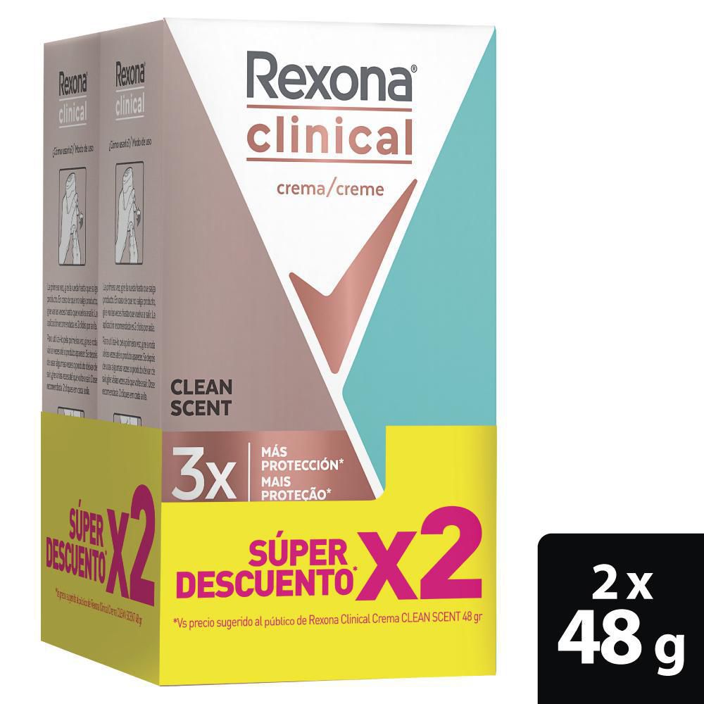 Desodorante REXONA clinical clean scent crema (96  gr) img #2