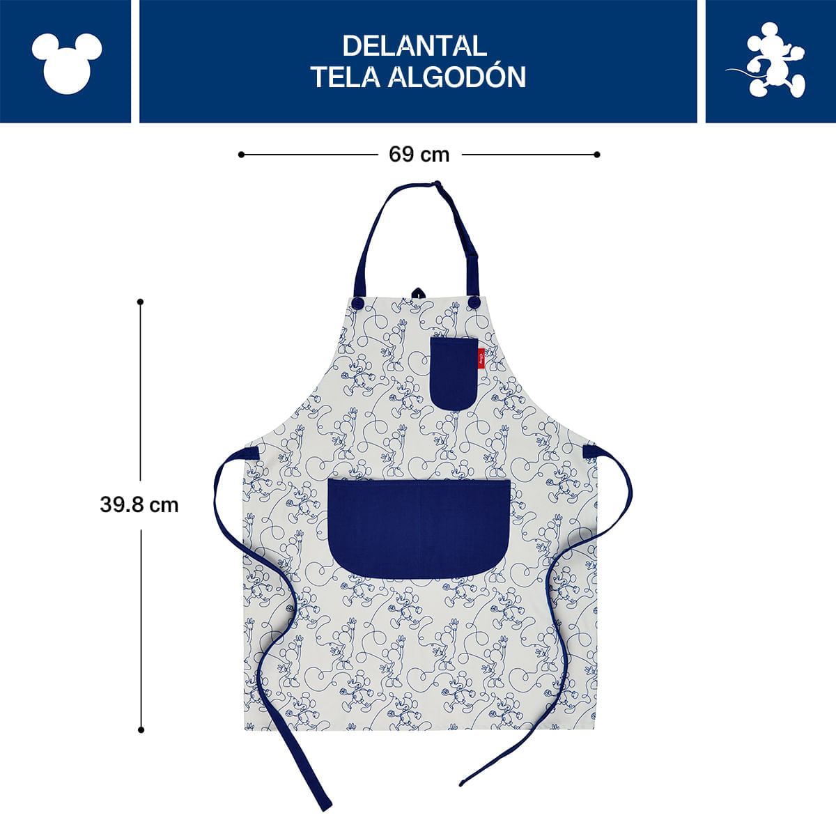 Delantal ajustable con bolsillos. Colección Disney Home Bon Voyage. Farberware. img #2