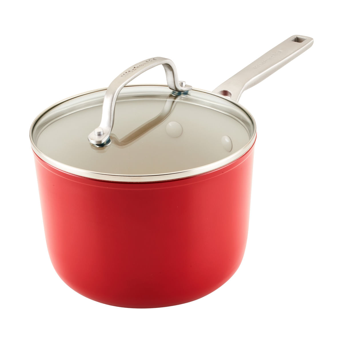 Perol 19.5cm, anodizado duro, antiadherente cerámico, tapa de vidrio templado. KitchenAid. img #1