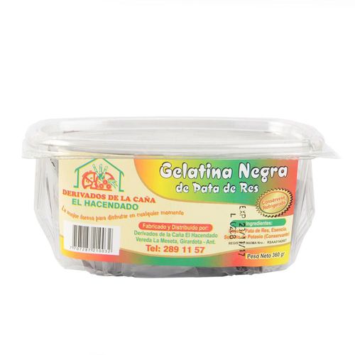 Gelatina EL HACENDADO negra (360  gr)