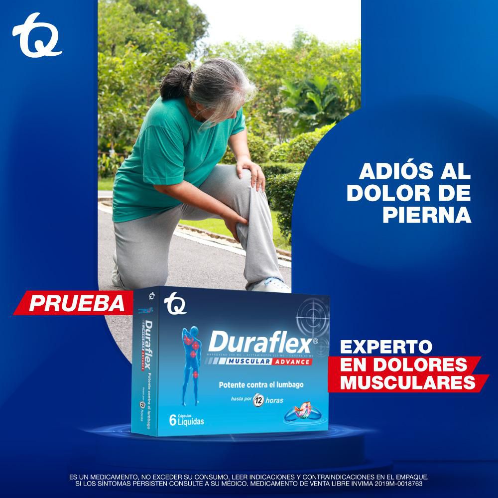 Cápsulas líquidas DURAFLEX advance dolor muscular y espalda (6  und) img #3