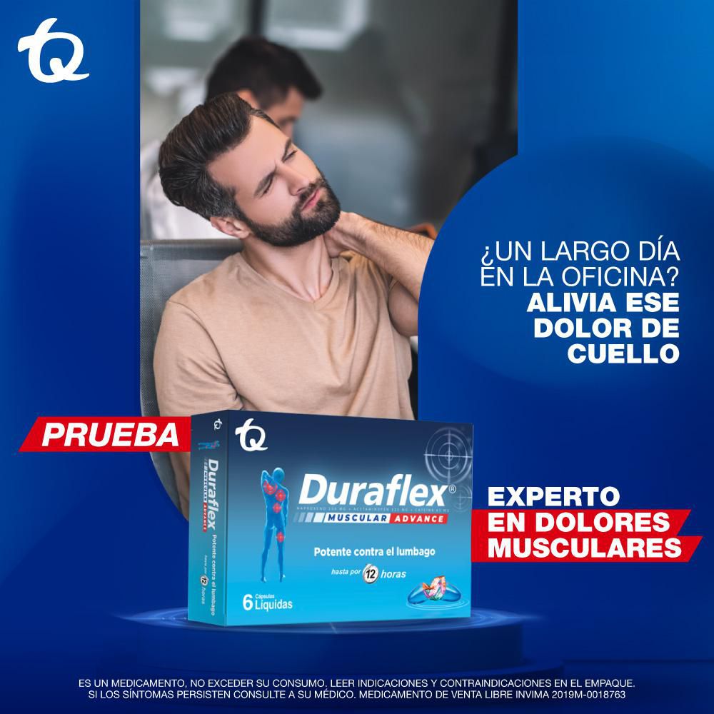 Cápsulas líquidas DURAFLEX advance dolor muscular y espalda (6  und) img #4