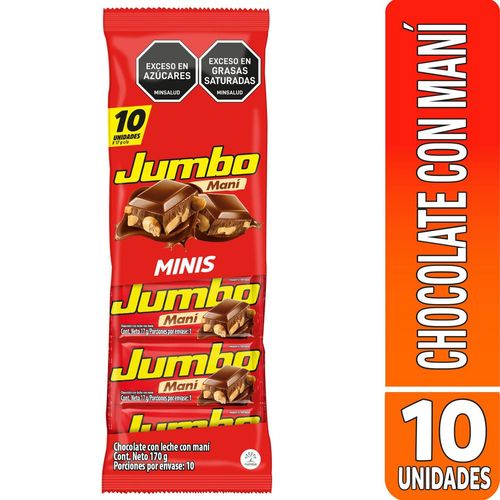 Chocolatina JUMBO chocolate con maní (170  gr)