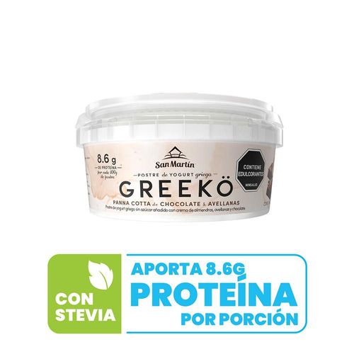 Postre yogurt griego SAN MARTIN chocolate y avellanas (150  gr)