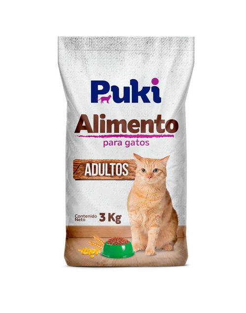 Comida para gatos PUKÍ adultos (3000  gr)