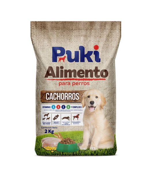 Comida para perros PUKÍ cachorros con vitaminas (2000  gr)