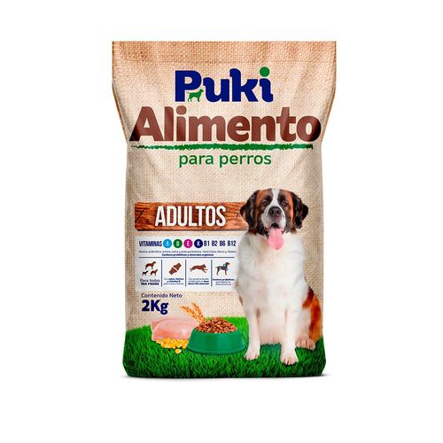 Comida para perros PUKÍ adultos con vitaminas (2000  gr)