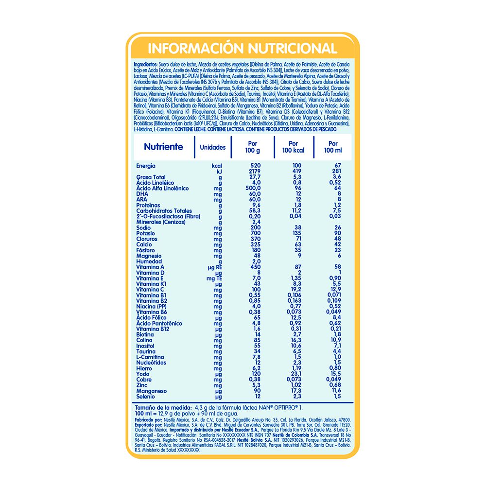 Fórmula infantil NAN optipro 1 lata (400  gr) img #7