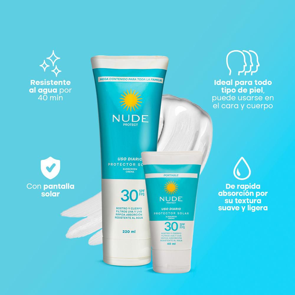 Protector solar NUDE uso diario FPS 30 (40  ml) img #5
