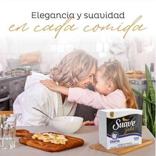 Servilletas SUAVE diaria premium  (100  und)