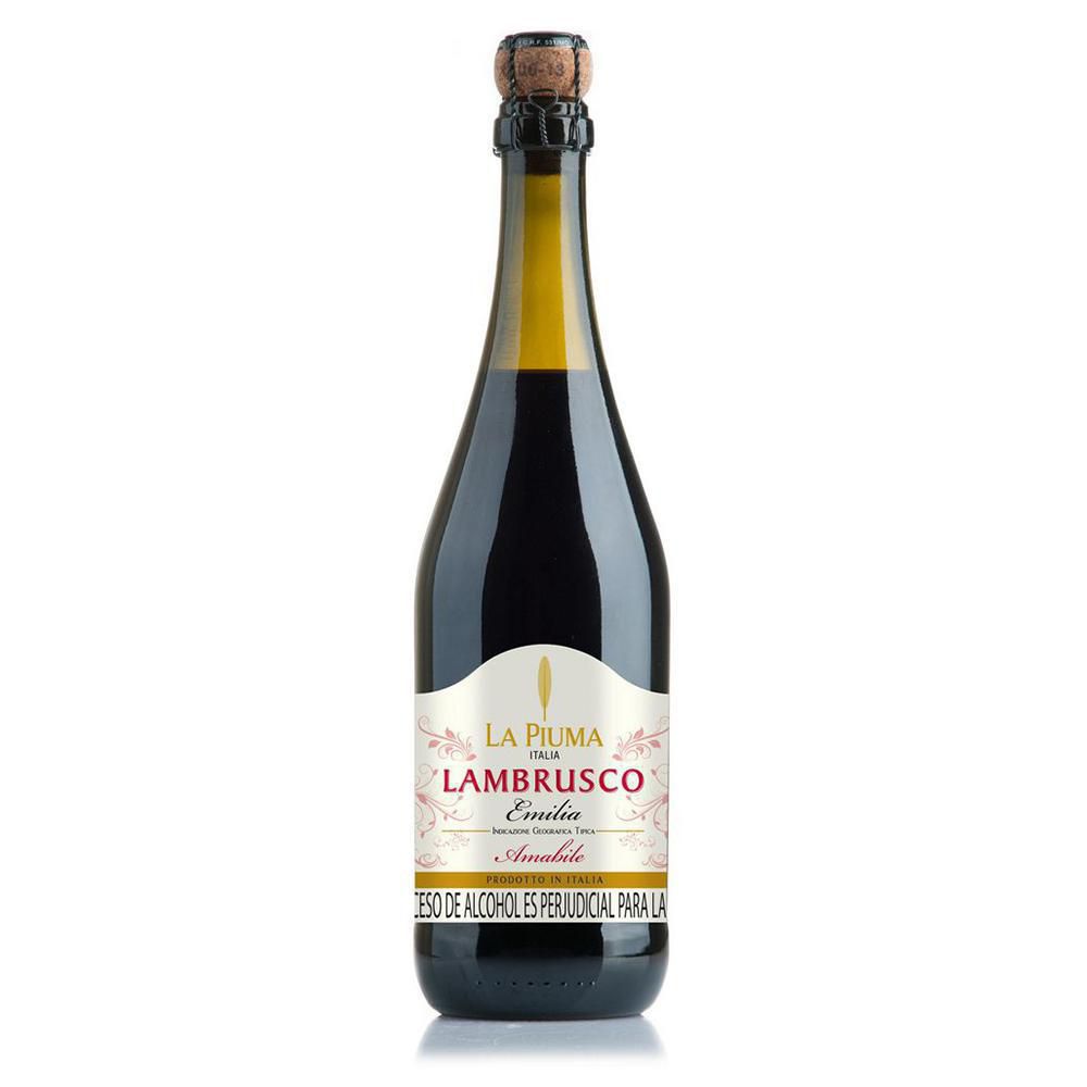 Vino tinto LA PIUMA MARCA EXCLUSIVA espumoso Lambrusco (750  ml) img #1