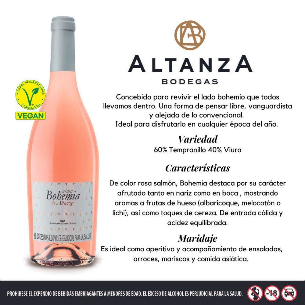 Vino rosado ALTANZA joven Blended (750  ml) img #3