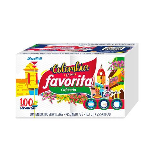 Servilletas FAVORITA cafetería (100  und)
