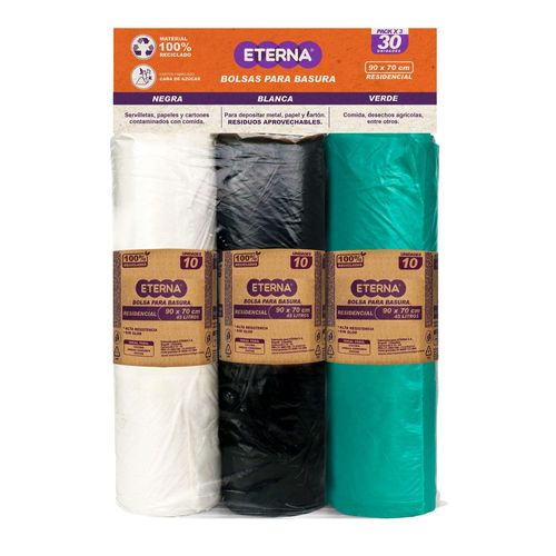 Bolsa para basura ETERNA residencial surtidas 90x70 cm