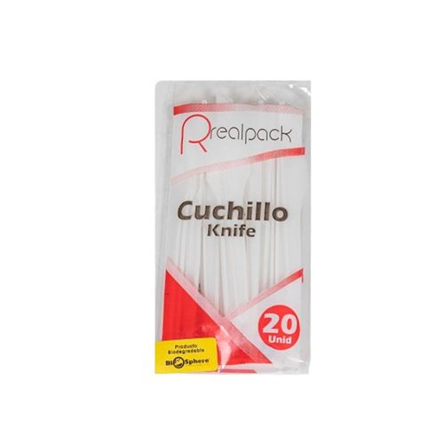 Cuchillo plástico Realpack biodegradable grande