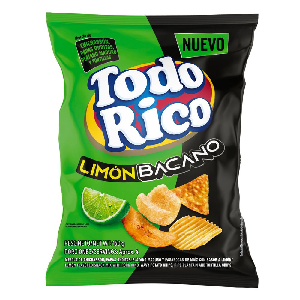 Chicharrón TODO RICO sabor limón (150  gr) img #1